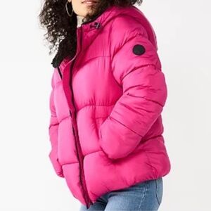 Madden Girl Hot Pink Puffer Jacket